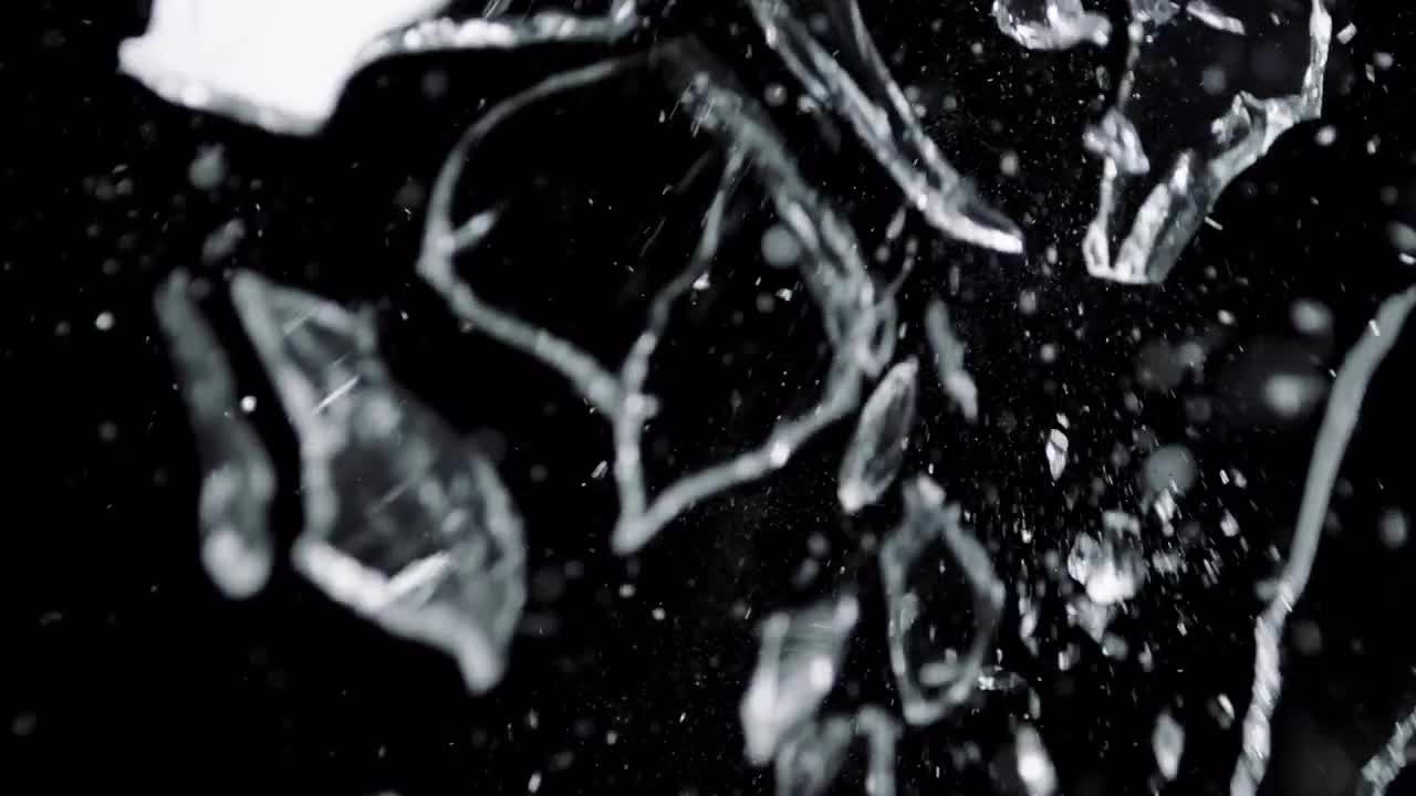 Blast Of Broken Glass - Stock Video | Motion Array