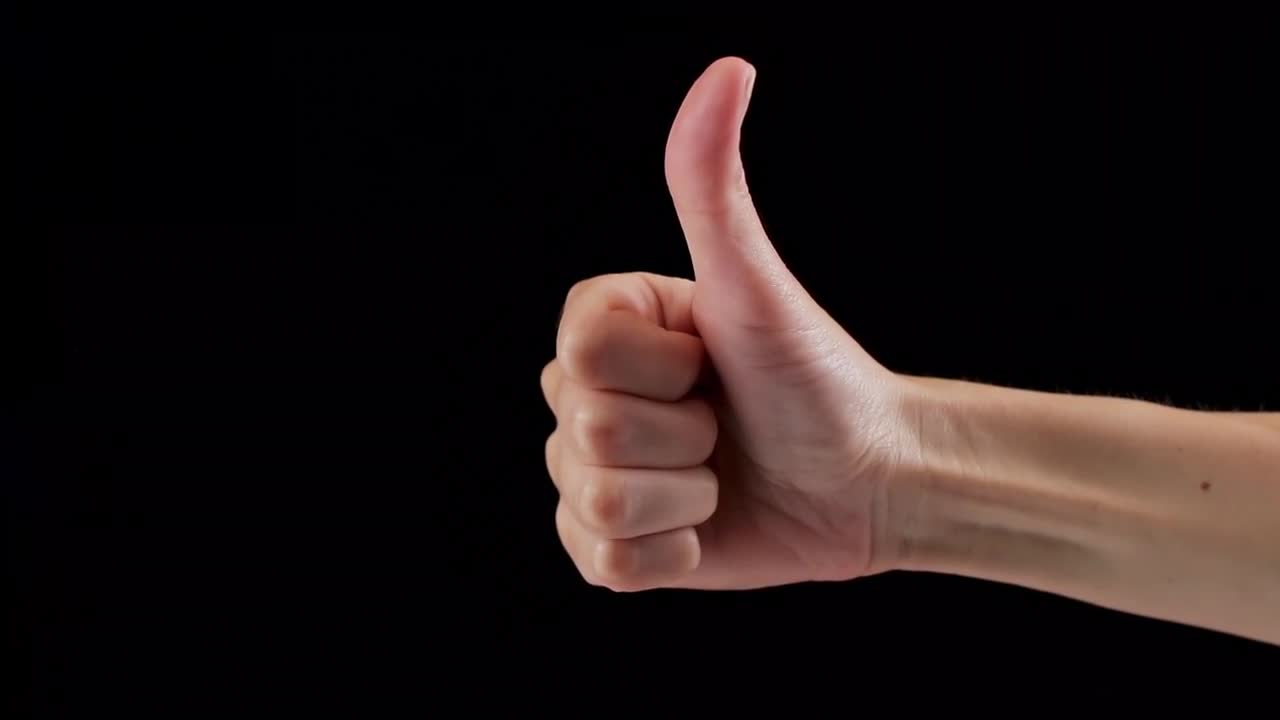 Thumbs Up Gesture Stock Video Motion Array