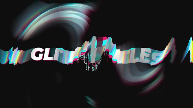 Abstract Glitch Titles Freebies template preview
