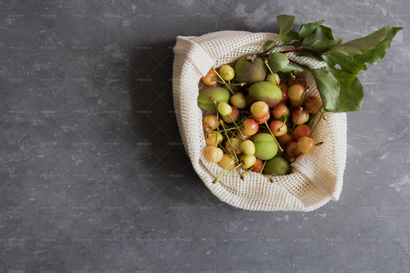 Apricot And Cherries: Stock Photos