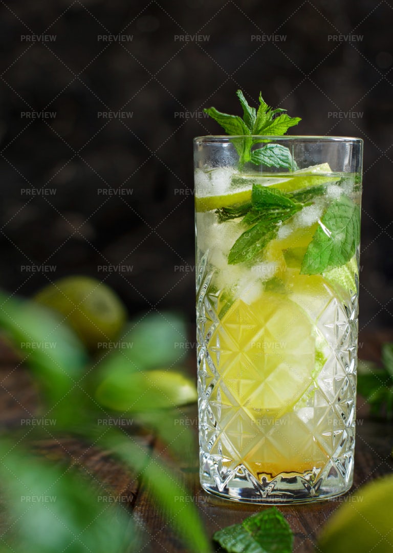 Mojito In A Tall Glass: Stock Photos