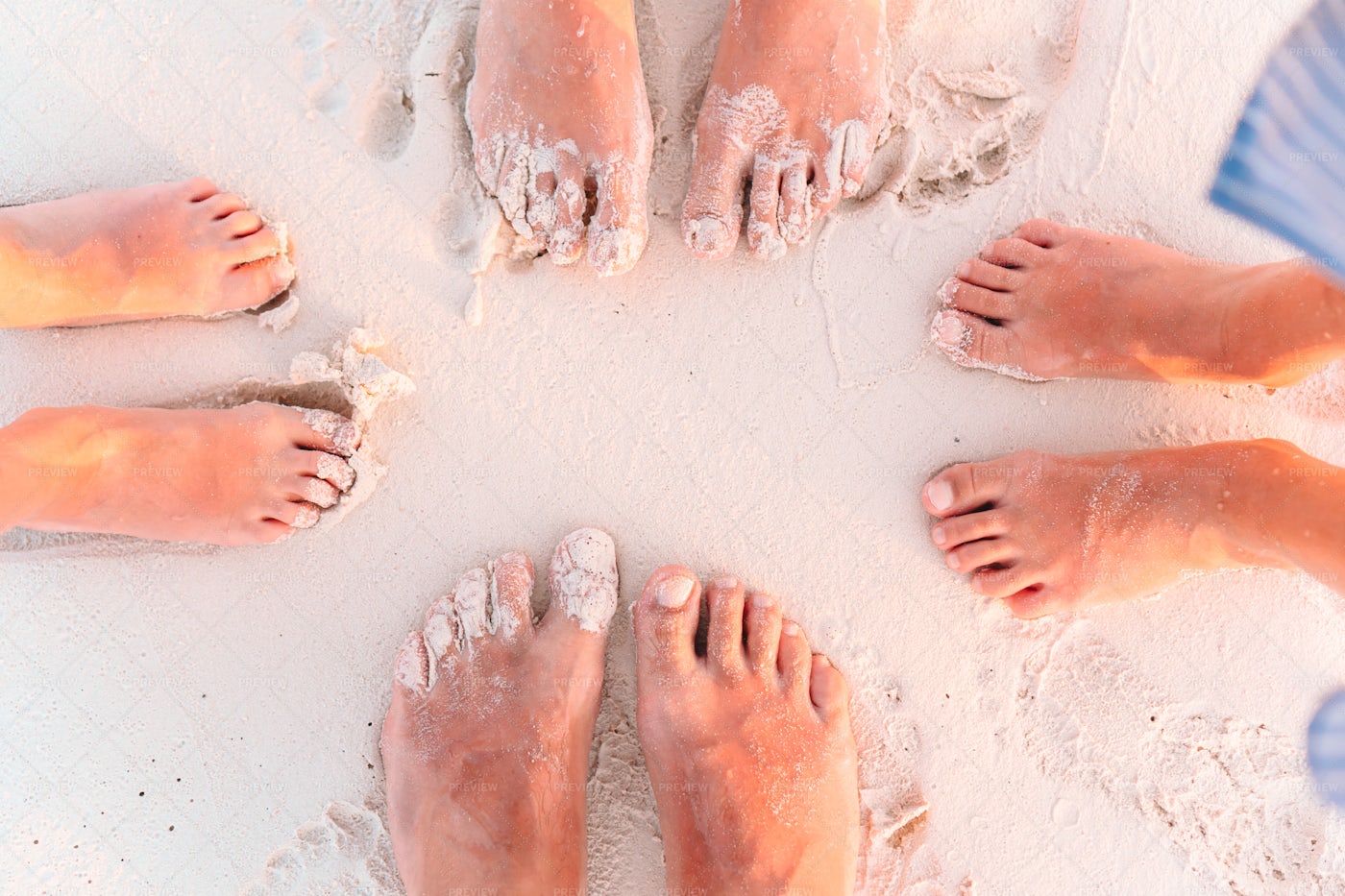 Feet Of A Family: Stock Photos