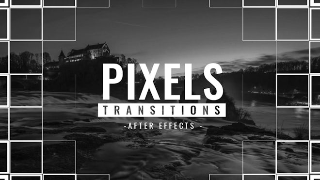 Pixels Transitions Freebies template preview