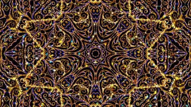 Kaleidoscope Ornament Background: Stock Motion Graphics