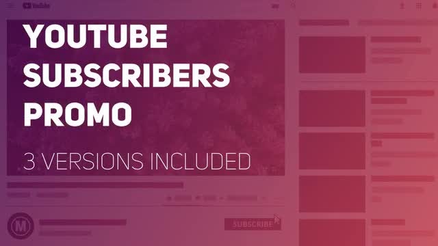 YouTube Subscribers Promo: Premiere Pro Templates