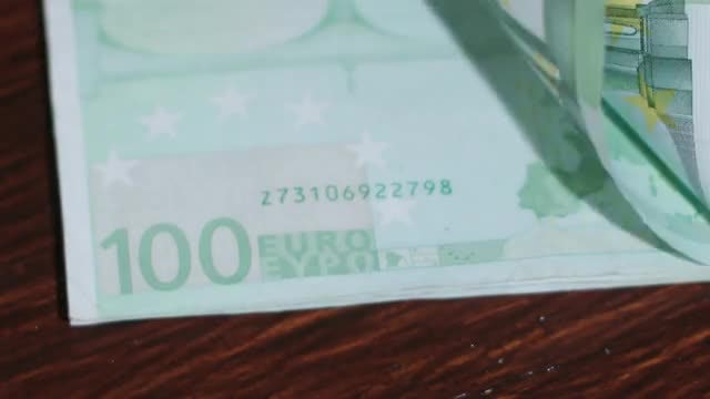 Pile Of Hundred Euro Banknotes: Stock Video