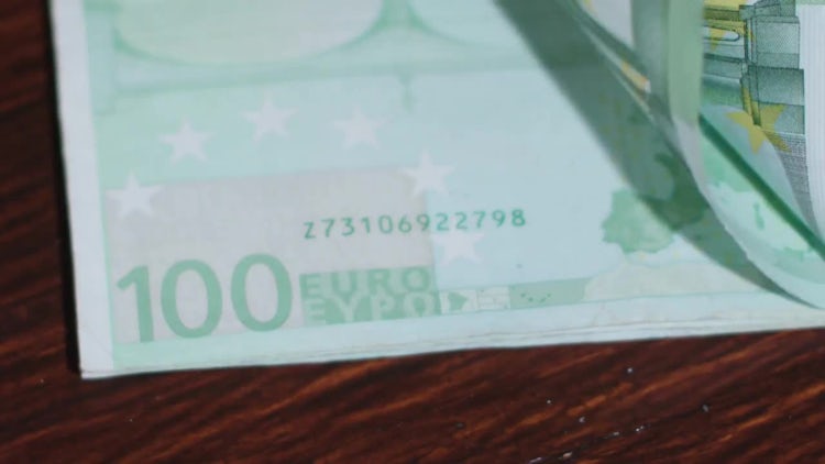 Pile Of Hundred Euro Banknotes: Stock Video
