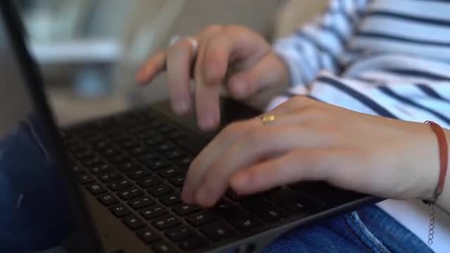 Using a Laptop: Stock Video