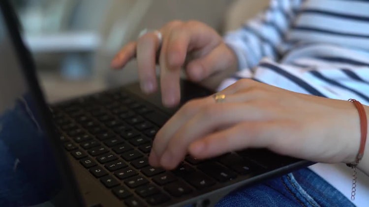 Using a Laptop: Stock Video