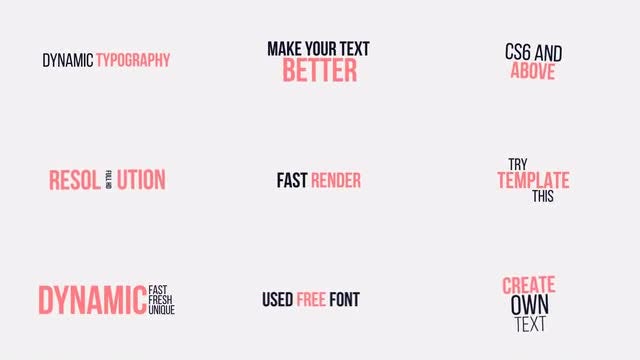 Dynamic Typography - After Effects Templates | Motion Array
