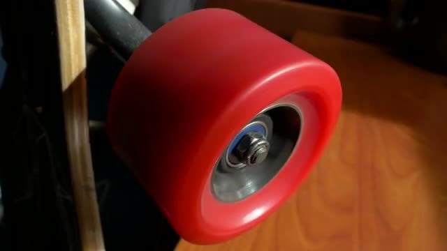 Spinning Skateboard Wheel: Stock Video