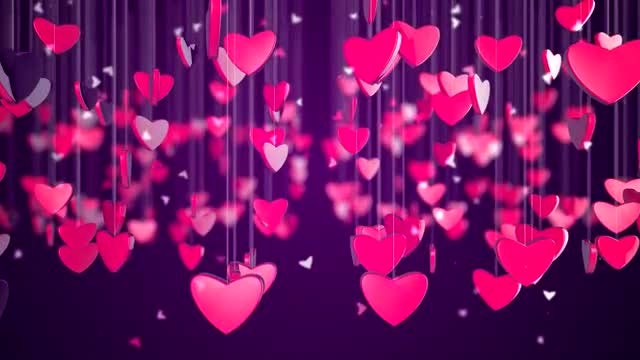 Romantic Love Heart Background: Stock Motion Graphics