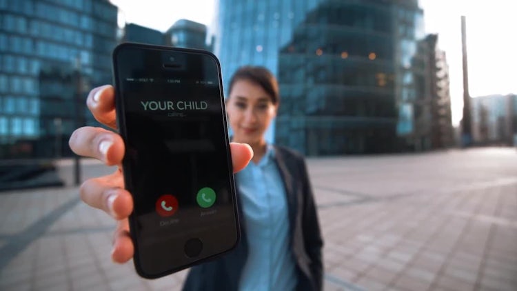 Answer Call From Your Child: Stock Video