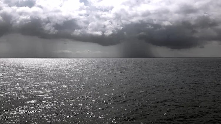 Storm Clouds Over The Sea: Stock Video