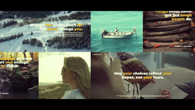 Clean Multiframe Slideshow: Premiere Pro Templates