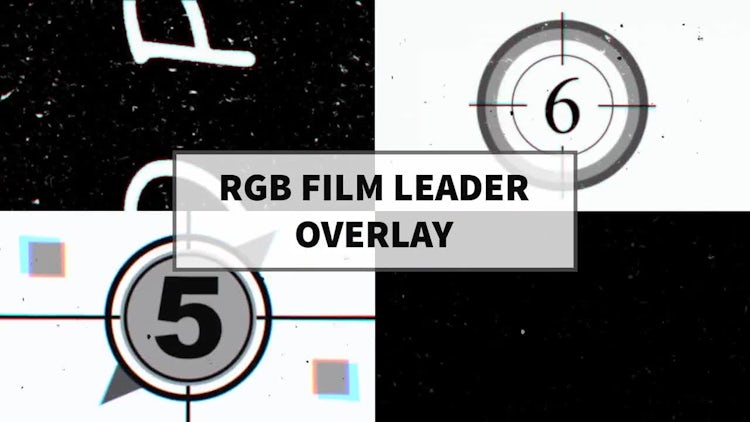 RGB Film Leader Overlay: Stock Motion Graphics