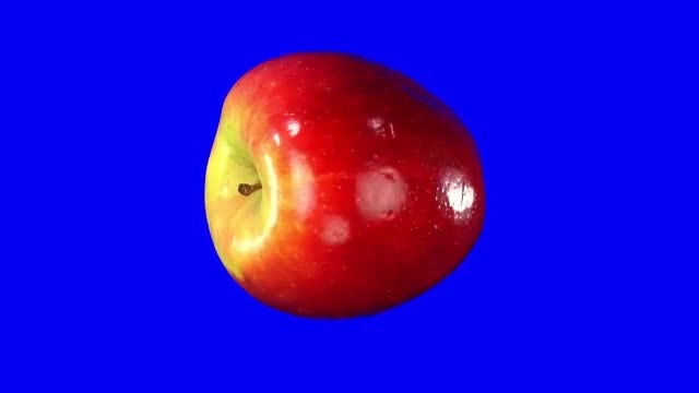 Rotating Seamless Looping Red Apple: Stock Video