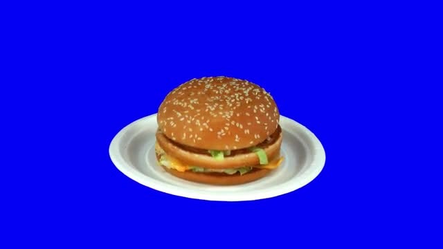 Rotating Seamless Looping Fast Food Burger: Stock Video