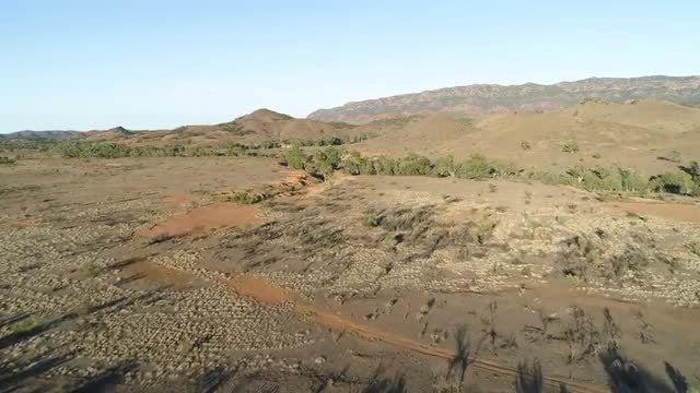 Aerial Desert Landscape: Stock Video
