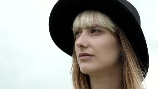 Beautiful Woman Close Up: Stock Video