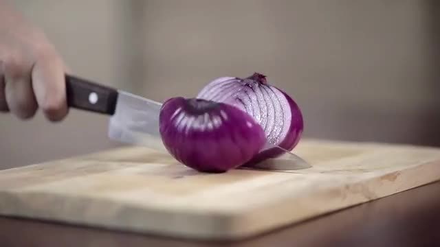 Onion Chopped In Half: Stock Video