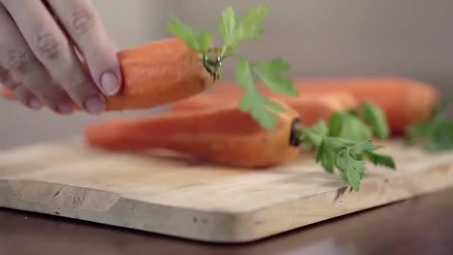 Carrots On Cutting Board: Stock Video