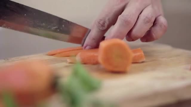 Slicing Carrots: Stock Video