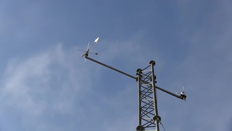 Weather Tower Vane And Recorder : Stock Video