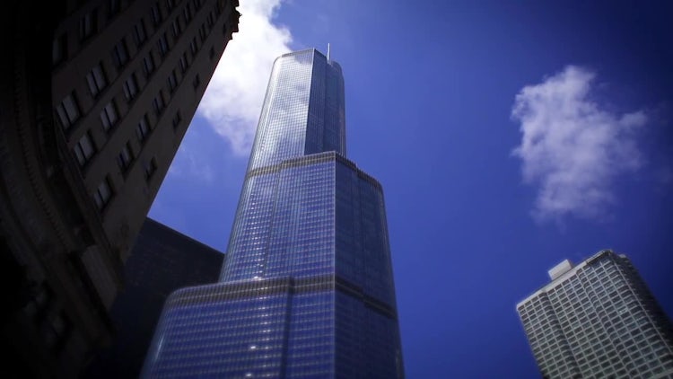 Modern Tower Buildings In Chicago : Stock Video