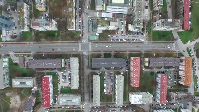 City Buildings Aerial View: Stock Video
