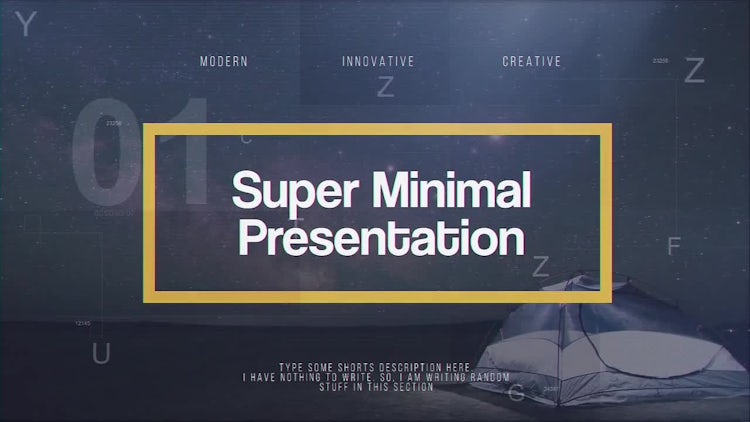 Super Minimal Presentation: After Effects Templates