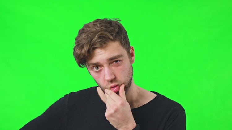 Uncertain And Scratches Beard: Stock Video