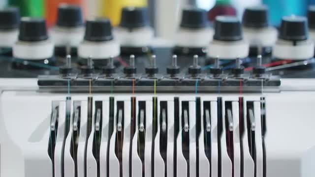 Embroidery Machine Thread : Stock Video