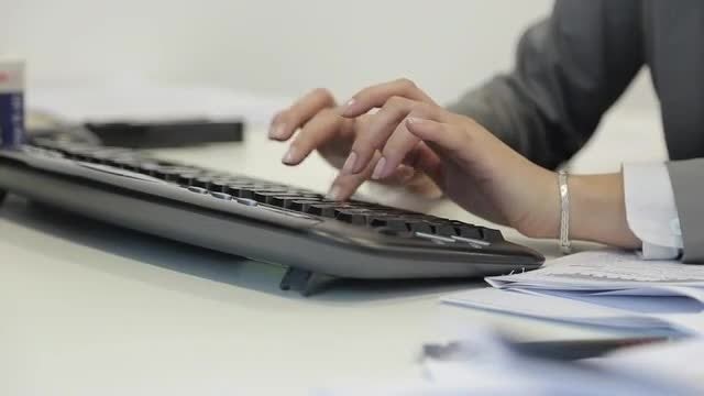 Typing on Keyboard: Stock Video