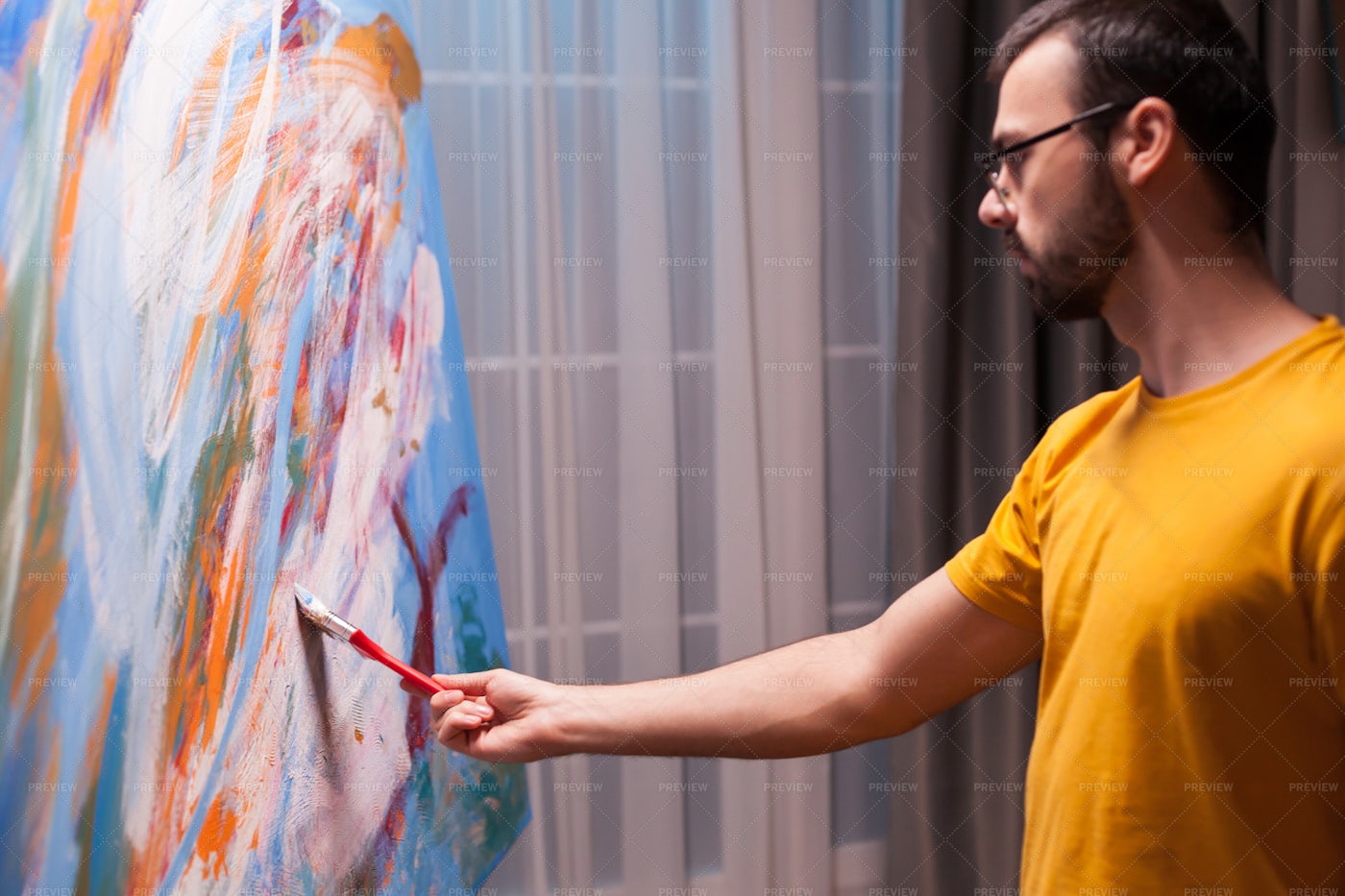 Fine Art Painter: Stock Photos