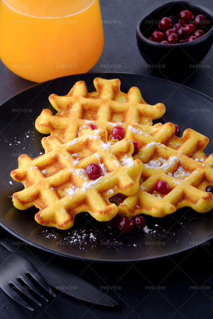 Belgian Waffles: Stock Photos