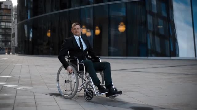 Person With Disability At Work : Stock Video
