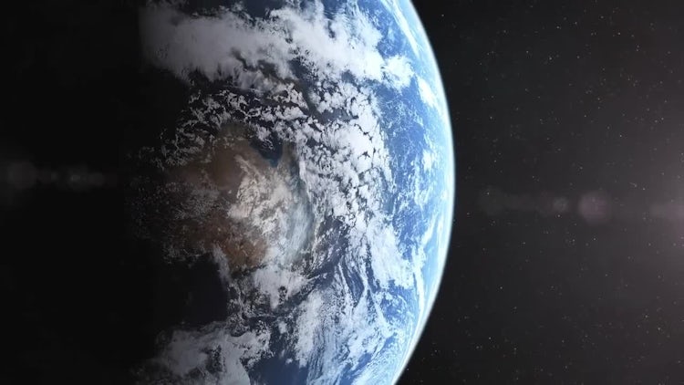 Realistic Planet Earth Reveal: Stock Motion Graphics
