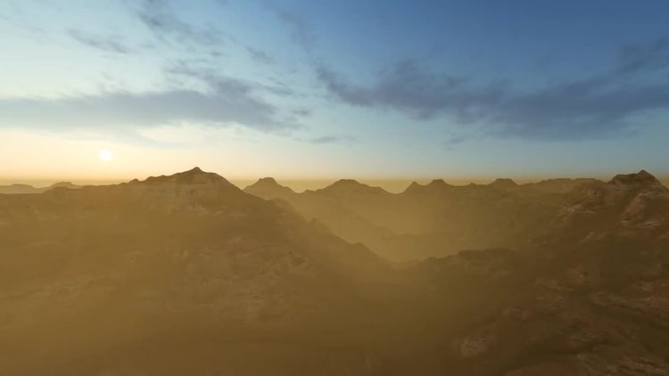 Fly Over Mountain With Fog: Stock Motion Graphics