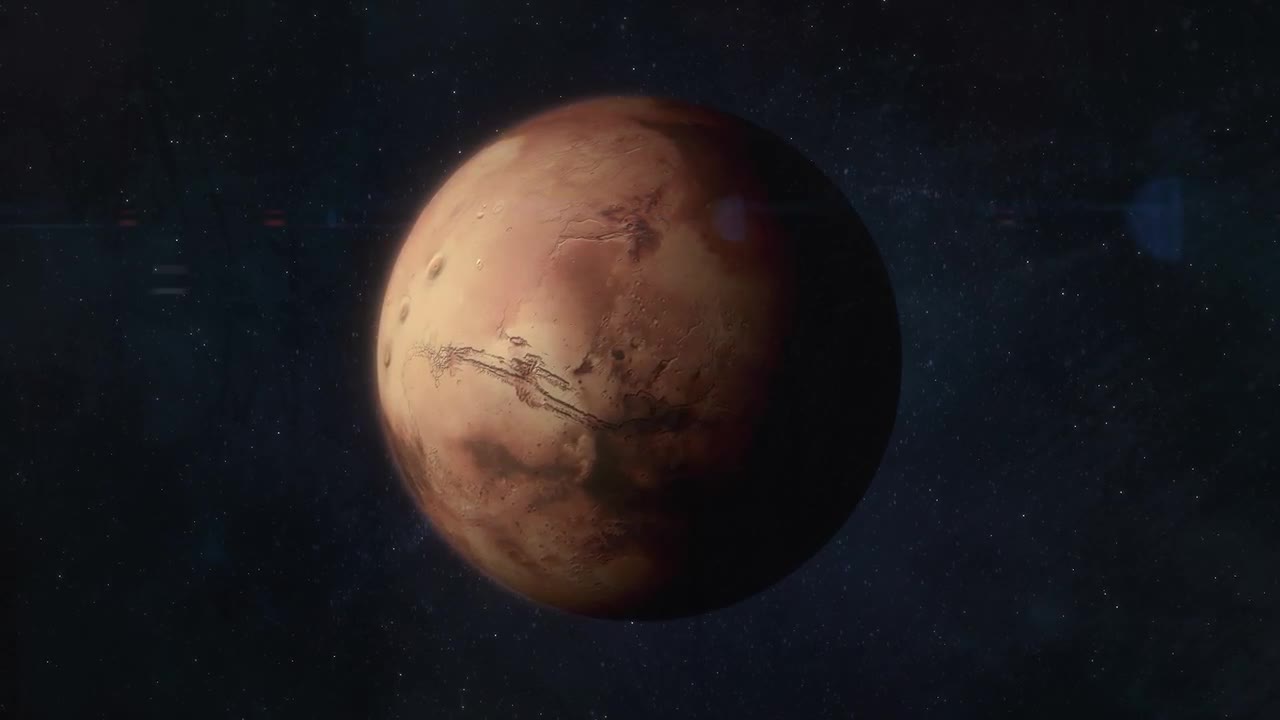 Approaching The Red Planet Mars - Stock Motion Graphics | Motion Array