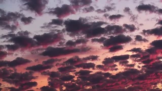 Red Sunset Timelapse Clouds: Stock Video