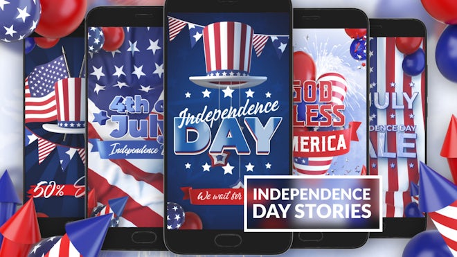 4th Of July Instagram Stories Freebies template preview
