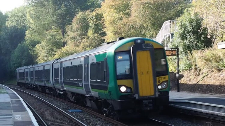Train Approaches Platform: Stock Video