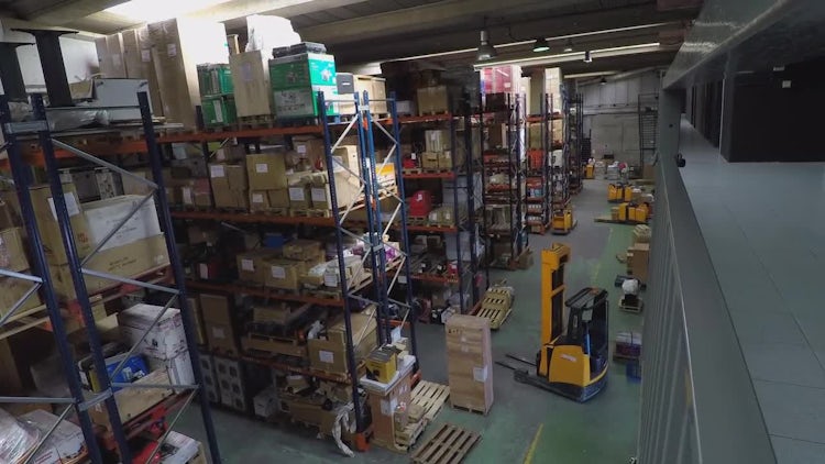 Inside A Logistics Warehouse: Stock Video