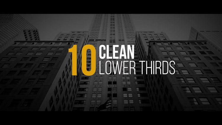 Clean Lower Thirds: After Effects Templates