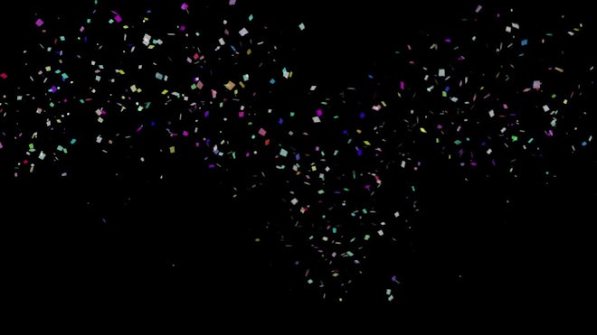 animated confetti burst