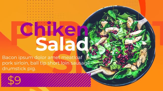 Colurful Food Promo Freebies template preview