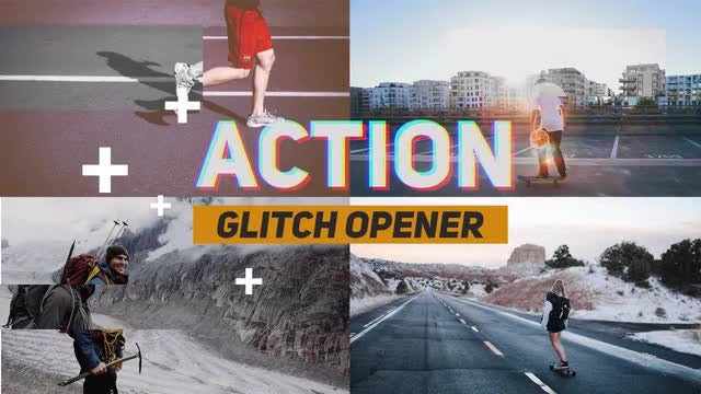 Action Glitch Opener: After Effects Templates