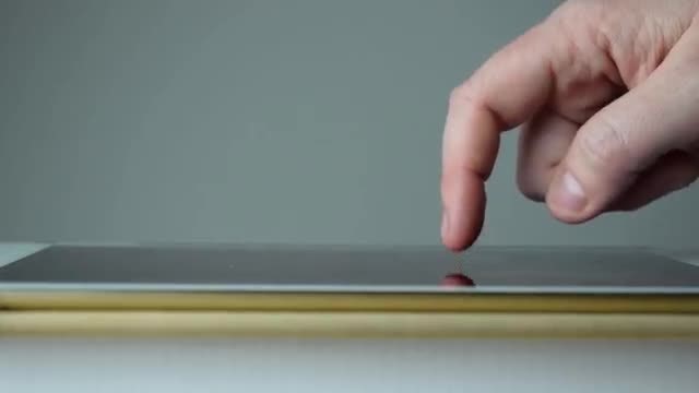 Tablet Hand Gestures With Side Profile: Stock Video
