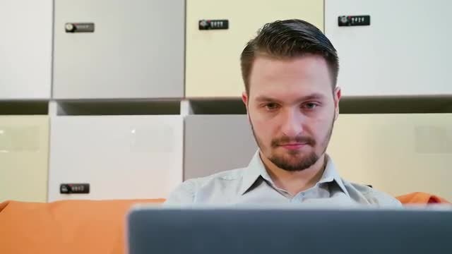 Using a Laptop Indoors: Stock Video
